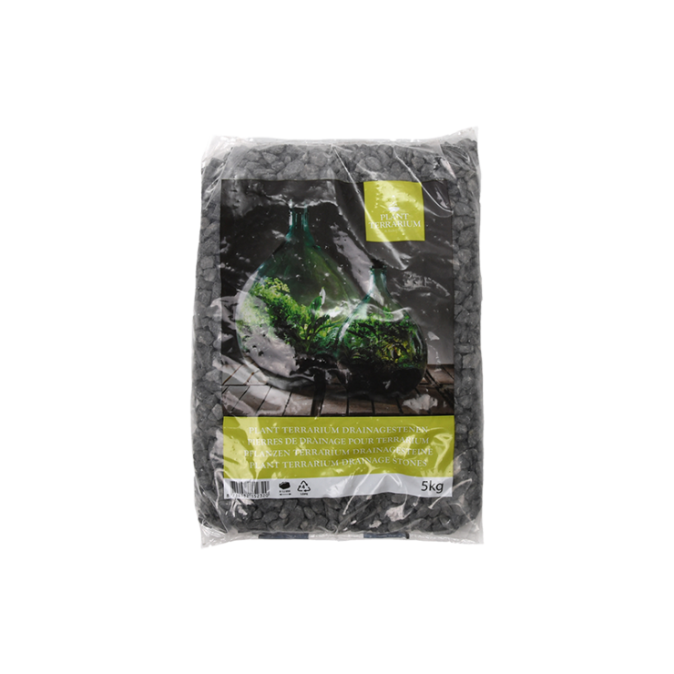 Plant Terrarium drainage stones black